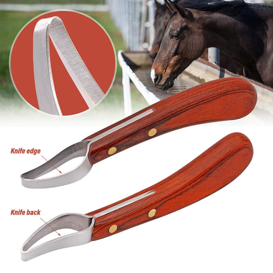 Hoof Loop Knife Farrier Tools Double-Edged Hoof Trimming Horseshoe Repairing Tools Oval Hoof Scissors Horse Grooming Hot Sale