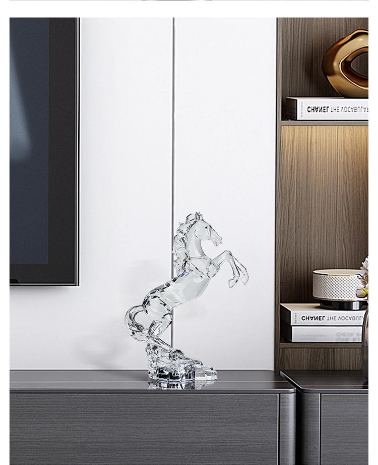 Crystal Horse Statue,Acrylic Artwork Ornament, Room Decor, Office Desktop Decorations, Crafts Sculpture, Luxury Gifts,Customized