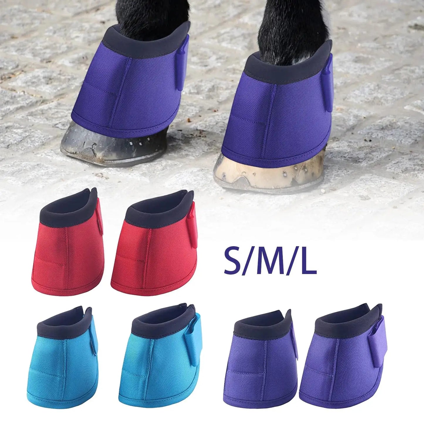 Horse Bell Boots Equestrian Accessories Lightweight Protective Shock Absorbing
