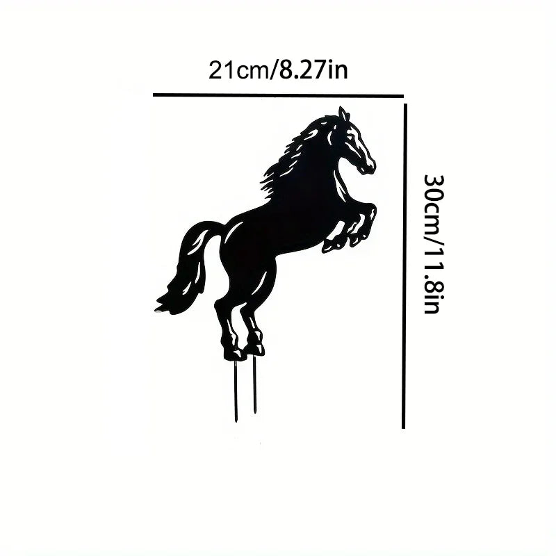 Horse Silhouette Metal Garden Stakes