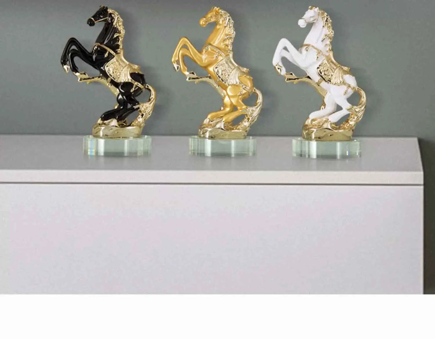 Horse Sculpture Ornament, Creative Resin Artworks, Crafts TV Cabinet Desktop Decoration, Animal Statue Decor, Nordic Luxury Gift