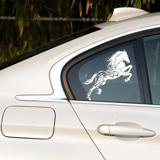 19.5*20CM Car Laser Stickers Car Motorcycle Electric Car Modification Decoration Prancing Horse Reflective Vinyl Jumping Horse