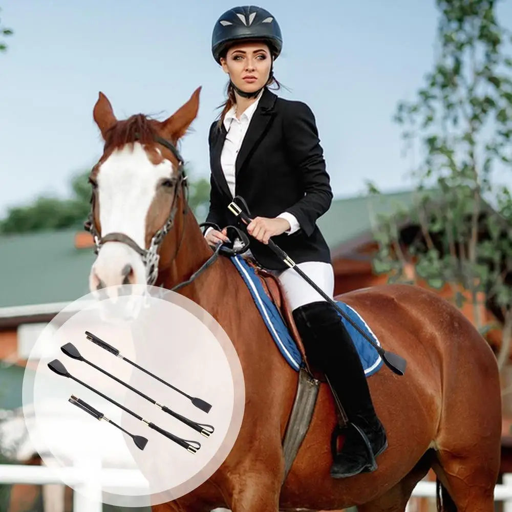 30/45/54CM Riding Crop PU Leather Horse Crop Whip Horse Double Slapper Horse Whip With Equestrianism For Horses Racing Tool