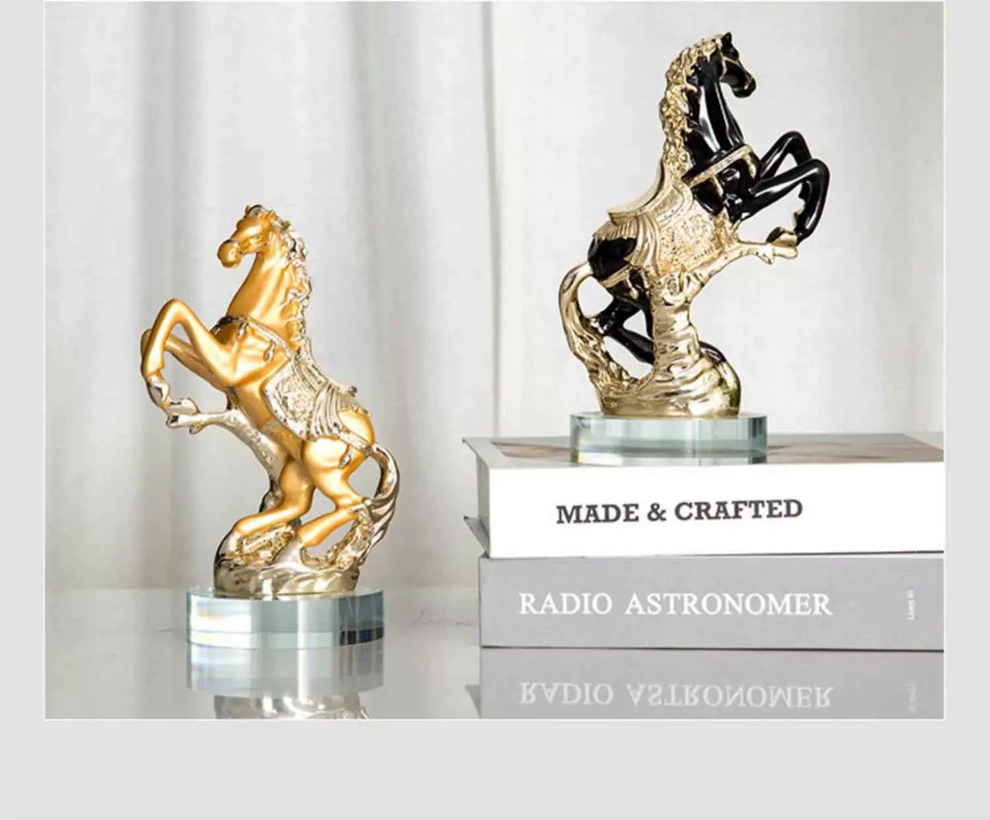 Horse Sculpture Ornament, Creative Resin Artworks, Crafts TV Cabinet Desktop Decoration, Animal Statue Decor, Nordic Luxury Gift