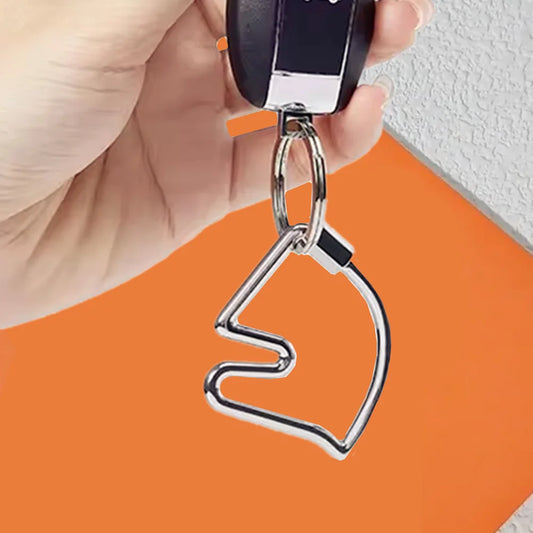 Horse head bag charm Suitable for bags Cheval key chain decorative buckle bag shoulder strap bag pendant H too speed key chain