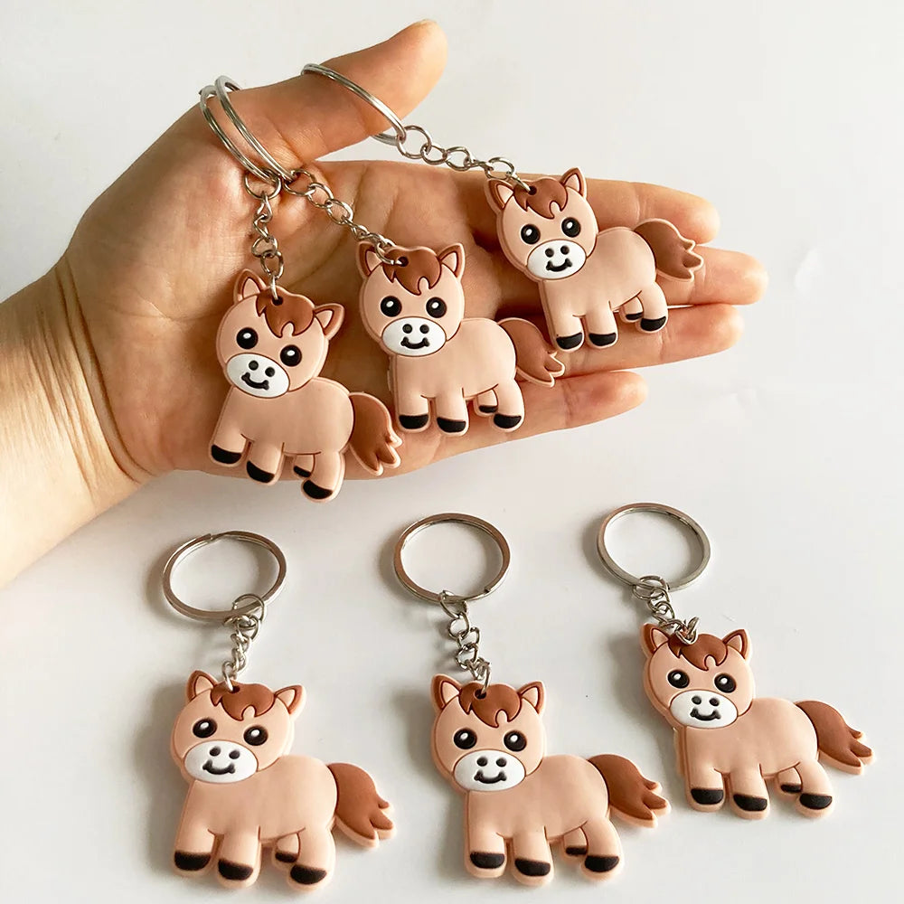 Horse Keychains & Silicone Bracelets (12Pc Sets)