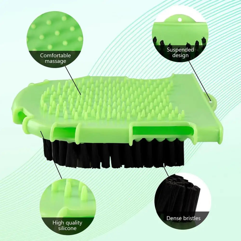 2 in 1 Horse Grooming Mitt - Bristle Brush & Curry Comb/Bathing Mitt