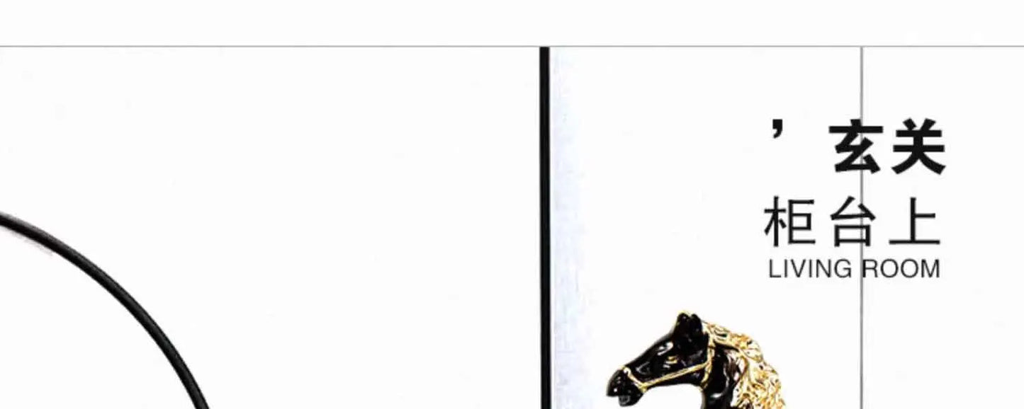 Horse Sculpture Ornament, Creative Resin Artworks, Crafts TV Cabinet Desktop Decoration, Animal Statue Decor, Nordic Luxury Gift