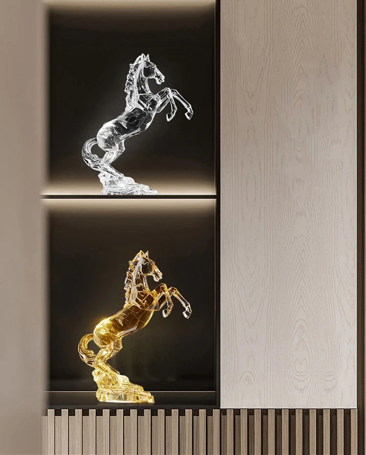 Crystal Horse Statue,Acrylic Artwork Ornament, Room Decor, Office Desktop Decorations, Crafts Sculpture, Luxury Gifts,Customized
