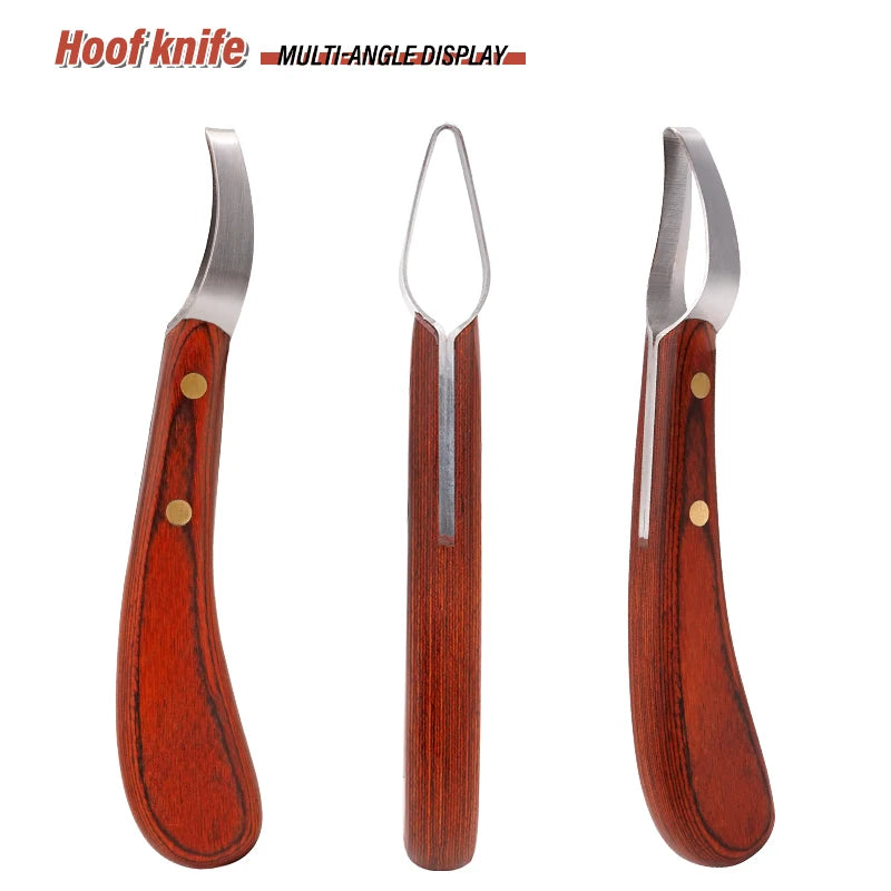 Hoof Loop Knife Farrier Tools Double-Edged Hoof Trimming Horseshoe Repairing Tools Oval Hoof Scissors Horse Grooming Hot Sale