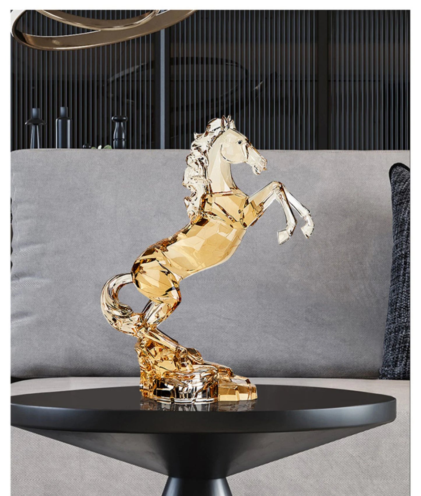 Crystal Horse Statue,Acrylic Artwork Ornament, Room Decor, Office Desktop Decorations, Crafts Sculpture, Luxury Gifts,Customized