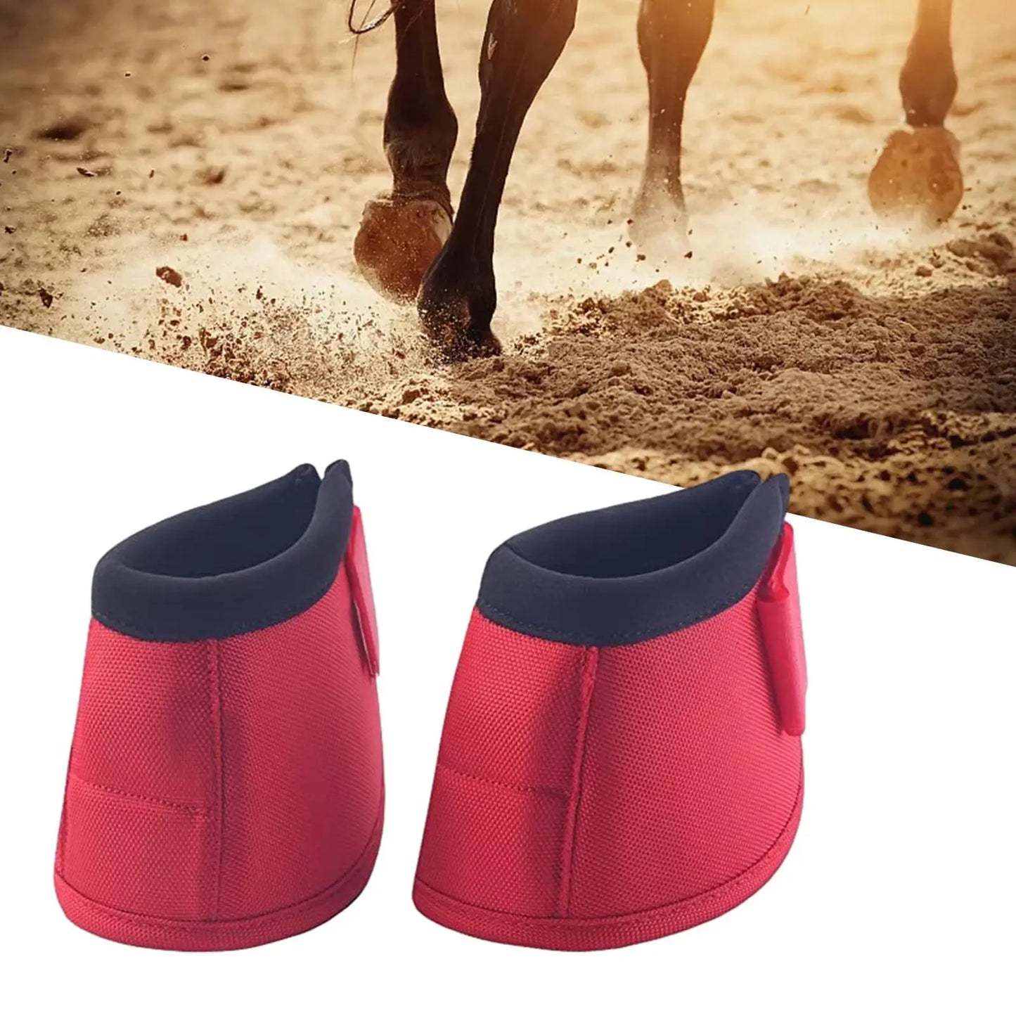 Horse Bell Boots Equestrian Accessories Lightweight Protective Shock Absorbing