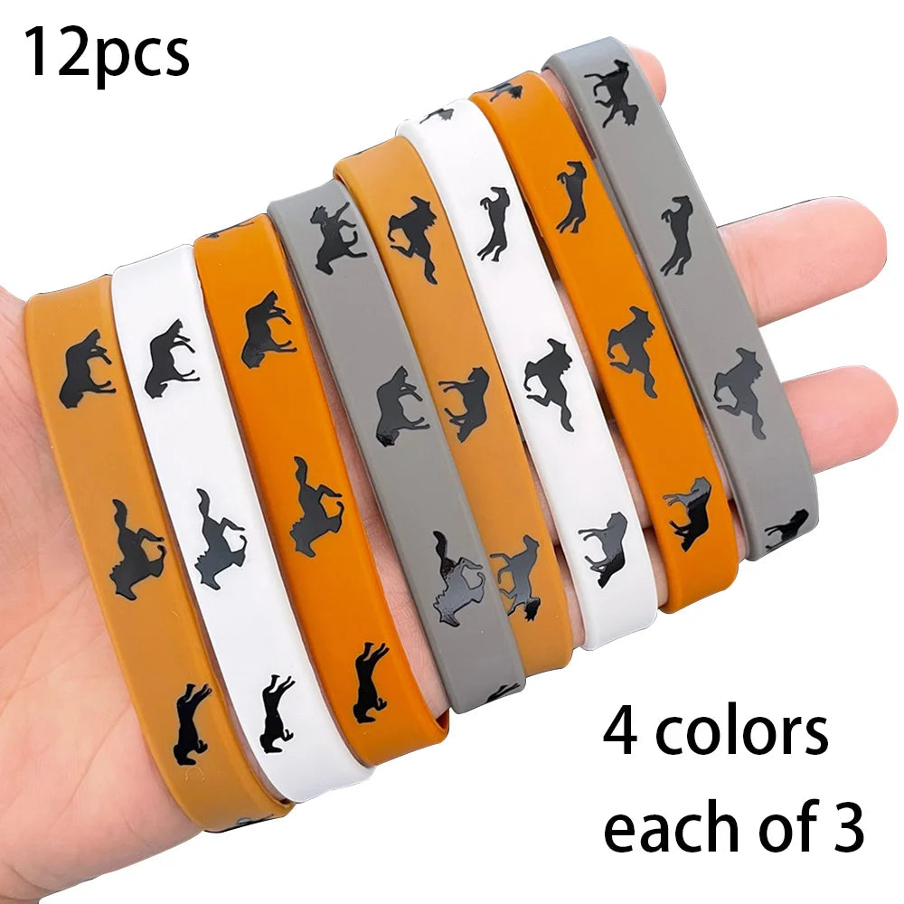 Horse Keychains & Silicone Bracelets (12Pc Sets)