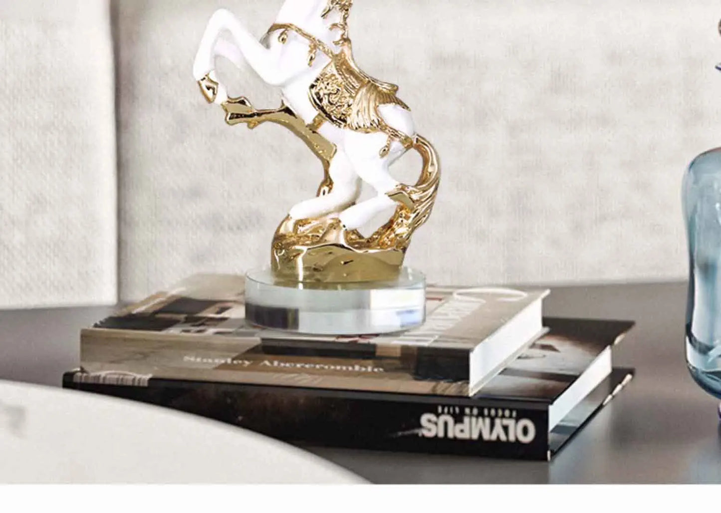 Horse Sculpture Ornament, Creative Resin Artworks, Crafts TV Cabinet Desktop Decoration, Animal Statue Decor, Nordic Luxury Gift