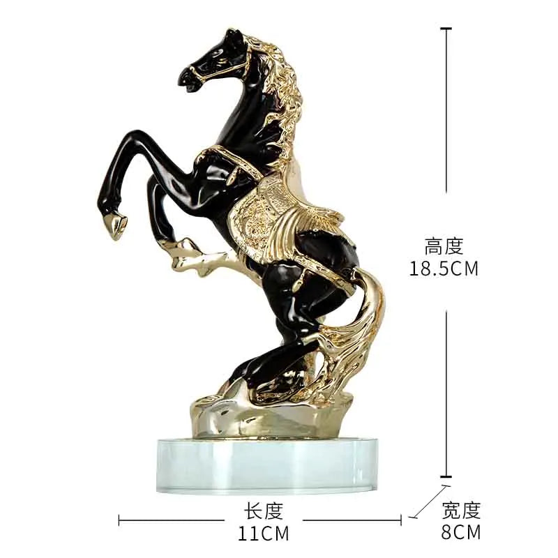 Horse Sculpture Ornament, Creative Resin Artworks, Crafts TV Cabinet Desktop Decoration, Animal Statue Decor, Nordic Luxury Gift