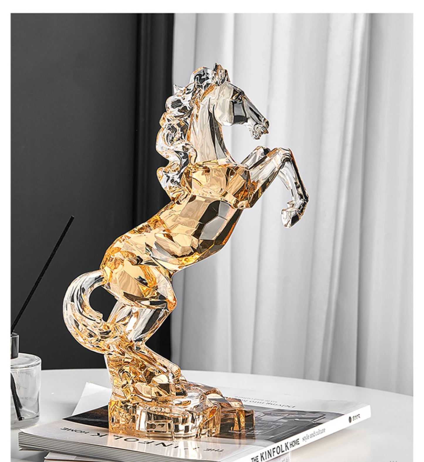 Crystal Horse Statue,Acrylic Artwork Ornament, Room Decor, Office Desktop Decorations, Crafts Sculpture, Luxury Gifts,Customized