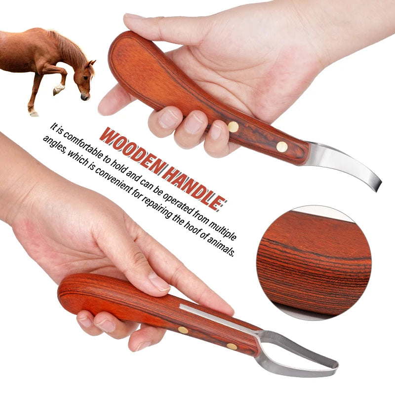 Hoof Loop Knife Farrier Tools Double-Edged Hoof Trimming Horseshoe Repairing Tools Oval Hoof Scissors Horse Grooming Hot Sale