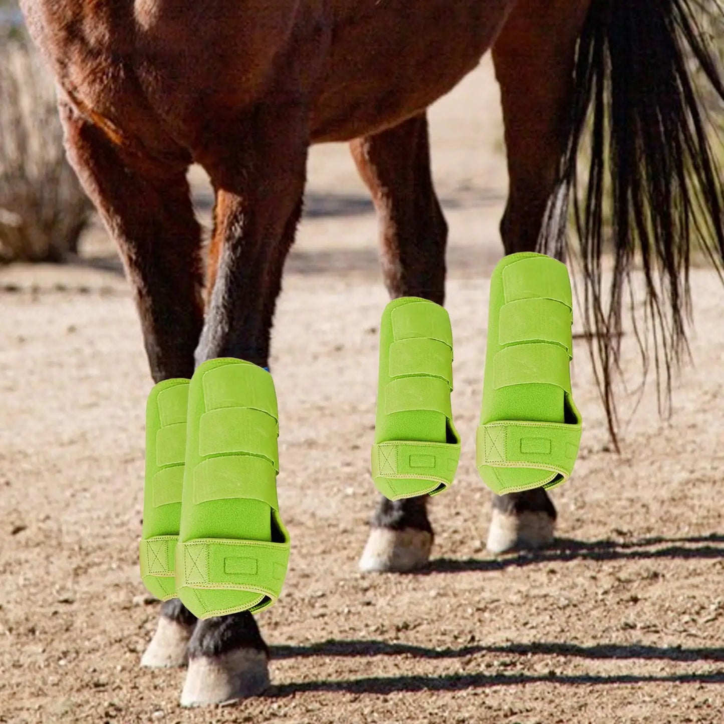 4x Horse Boots Leg Protective Leg Gear Leg Wraps Set for Training Riding