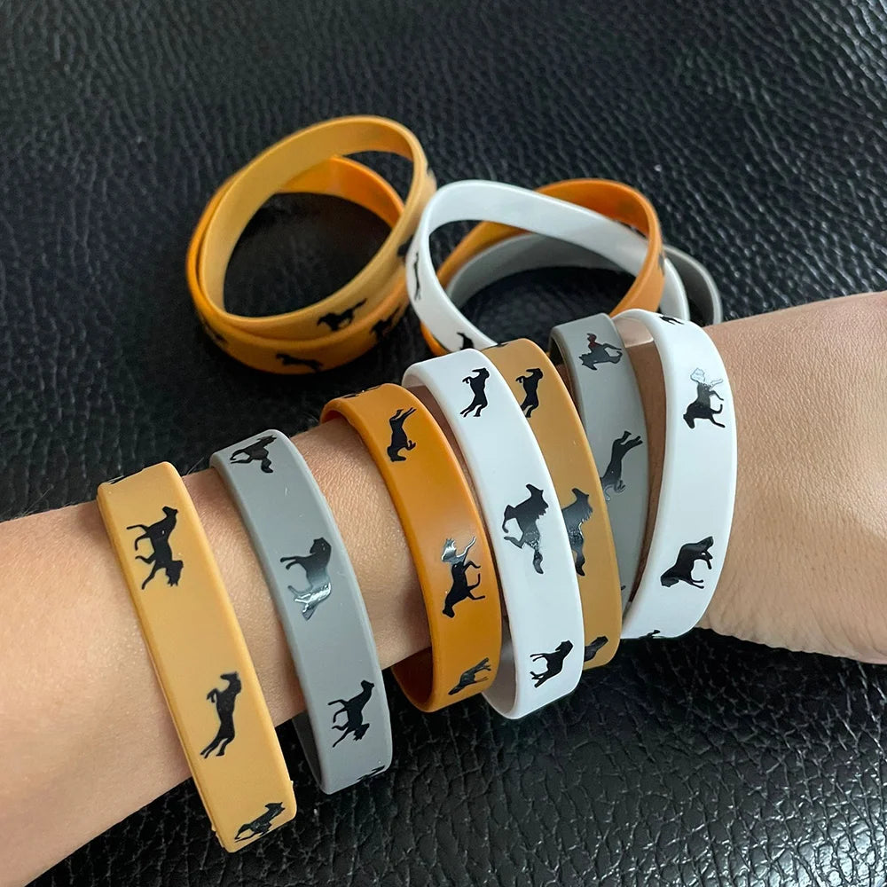 Horse Keychains & Silicone Bracelets (12Pc Sets)