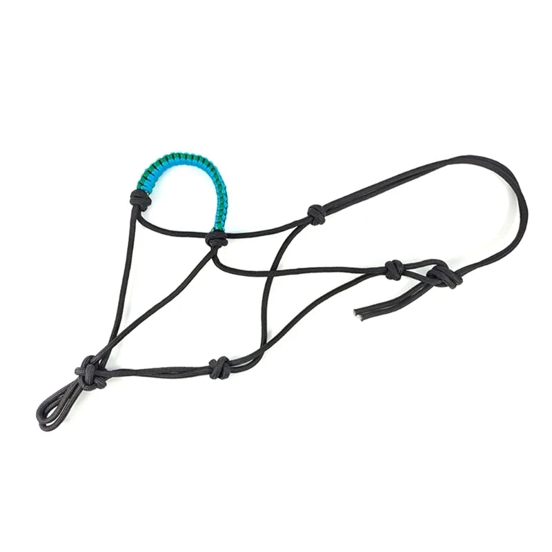 Rope Horse Halter with Decorative Braided Noseband