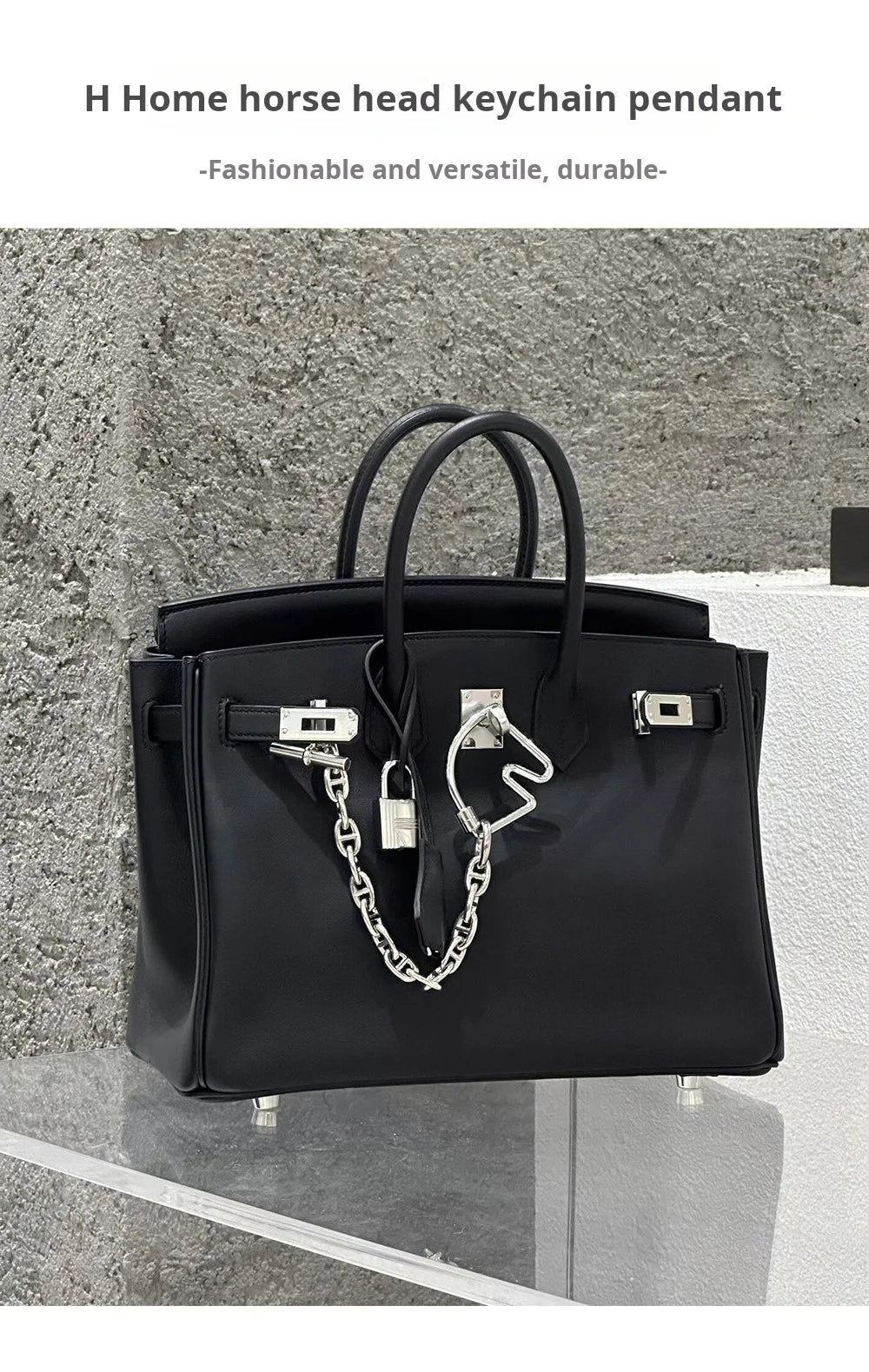 Horse head bag charm Suitable for bags Cheval key chain decorative buckle bag shoulder strap bag pendant H too speed key chain